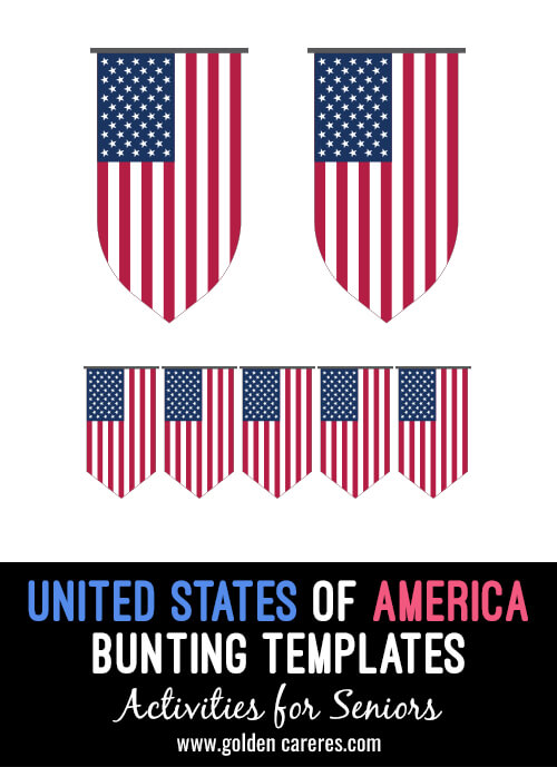 United States of America Bunting templates for an American-themed party!